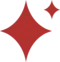 Red sparkle icon representing positive highlight or decorative visual accent